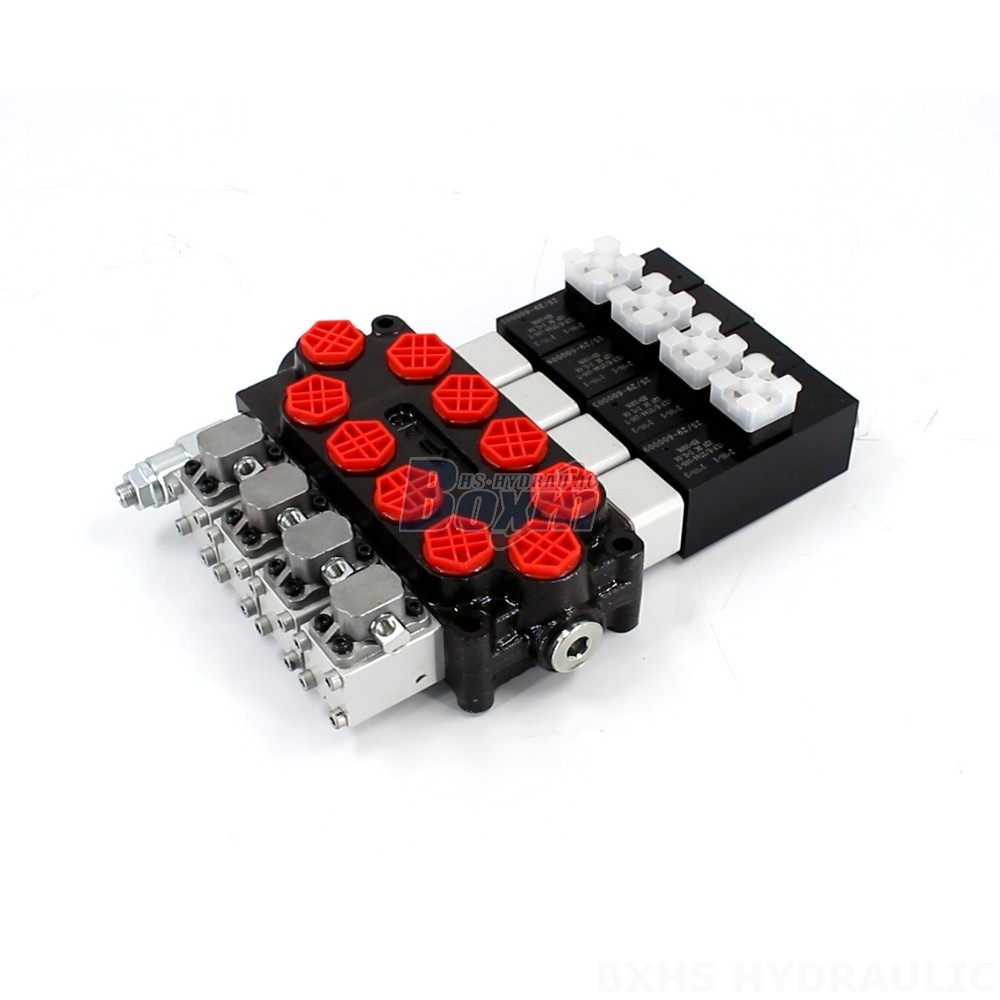High-Performance Q45 4 Spool Monoblock Directional Control Valve (Solenoid & Manual) cover photo